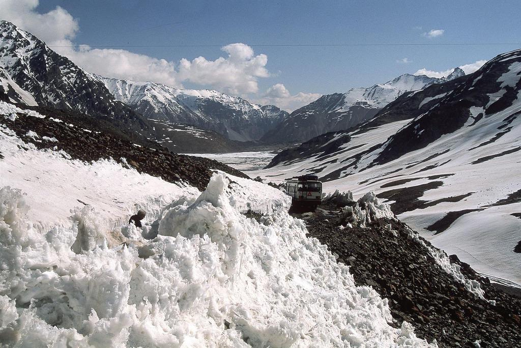 Across the snow fields