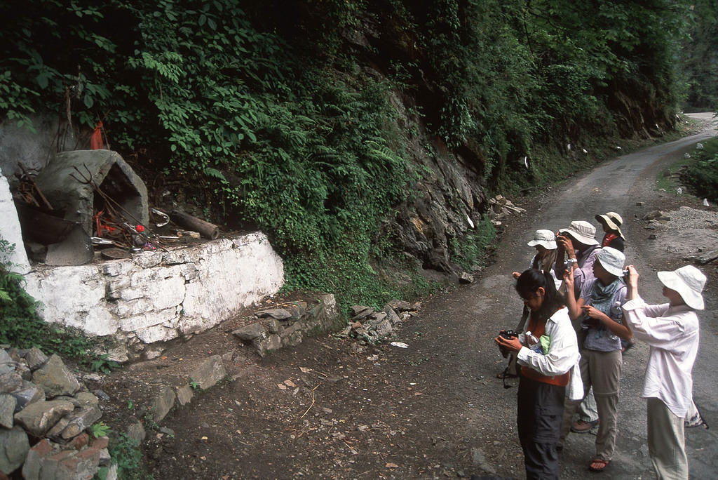 Tourists at a holy site